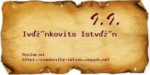 Ivánkovits István névjegykártya